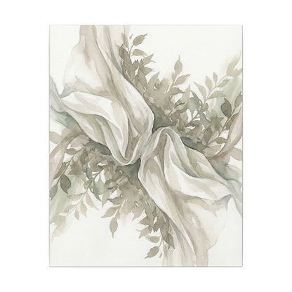 Summer Silk Drape Watercolor Canvas Art | Cozy Decor