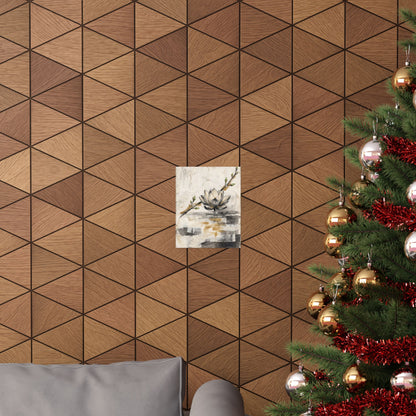 Seijaku Lotus Flower Wall Art Print - Japandi Texture