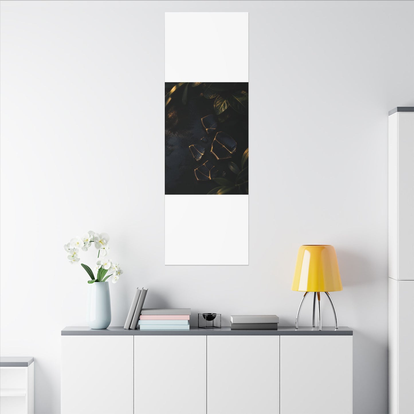 Summer Broken Pottery Moody Minimal Canvas Art | Atmospheric Decor