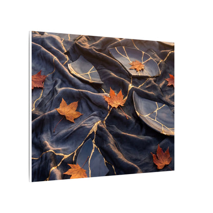 Golden Hour Silk Drape Canvas Art - Kintsugi Shibui