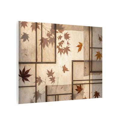 Shoji Screen Japanese Pattern Canvas Art | Neutral Japandi Art Art Print