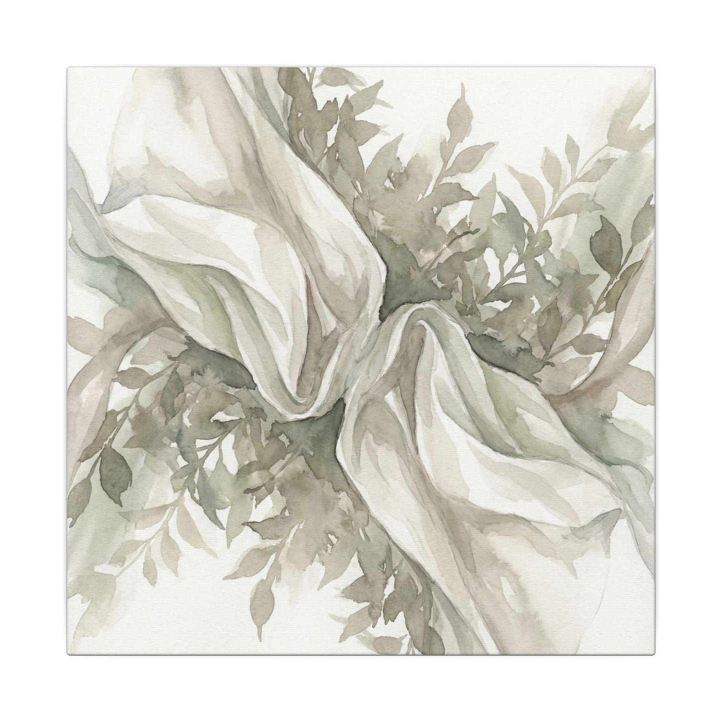 Summer Silk Drape Watercolor Canvas Art | Cozy Decor