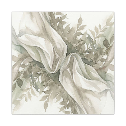 Summer Silk Drape Watercolor Canvas Art | Cozy Decor