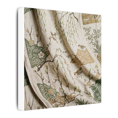 Silk Drape Canvas Art | Spring Japandi Japanese Pattern Art