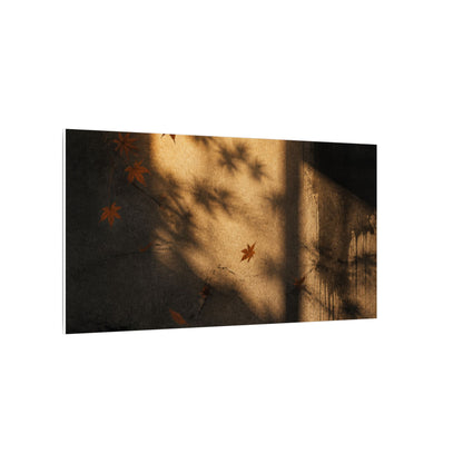 Shadow Play Canvas Art | Autumn Dark Japandi Charcoal Ink Art