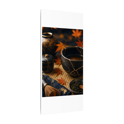 Seijaku Tea Ceremony Canvas Art - Kintsugi Gold Repair