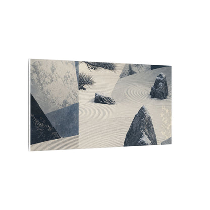 Seijaku Rock Garden Canvas Art - Zen Ukiyo E Inspired