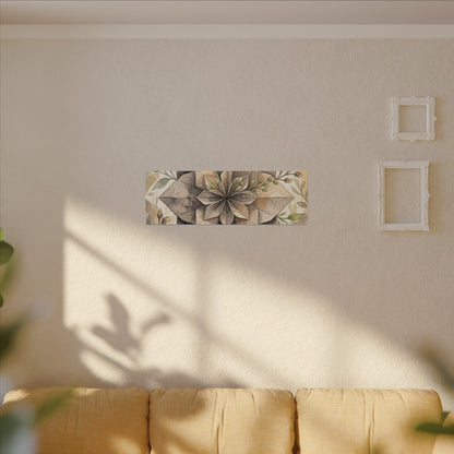 Warm Paper Fold Canvas Art - Watercolor Japandi