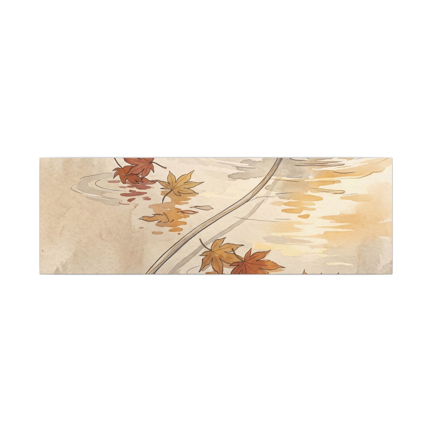 Lotus Flower Canvas Art | Autumn Japandi Minimal Line Art