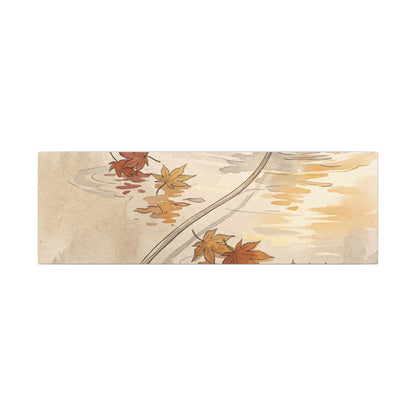 Lotus Flower Canvas Art | Autumn Japandi Minimal Line Art