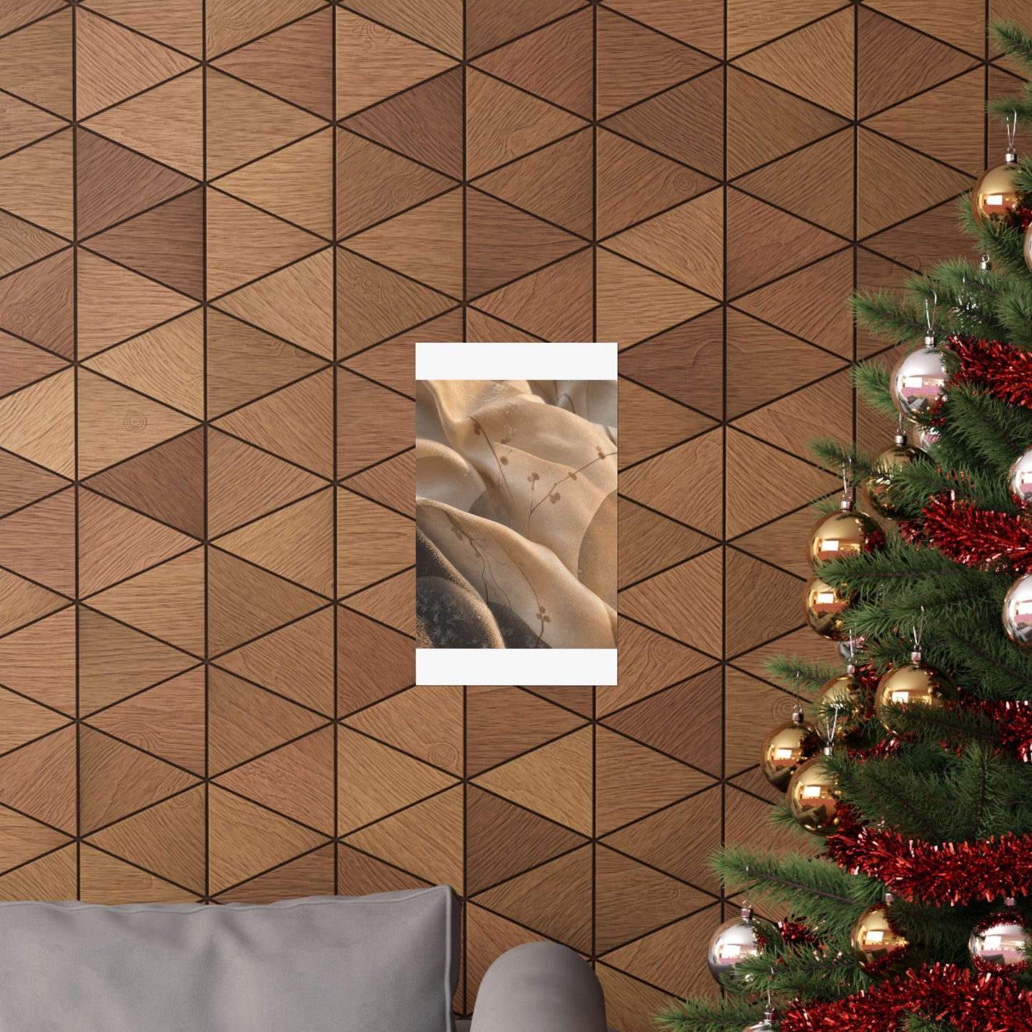 Silk Drape Winter Wall Art Print | Japandi Cozy Design