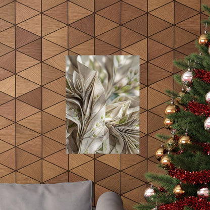 Spring Paper Fold Watercolor Wall Art Print | Neutral Decor