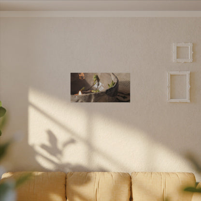 Candlelight Ceramic Bowl Canvas Art - Japandi Ma
