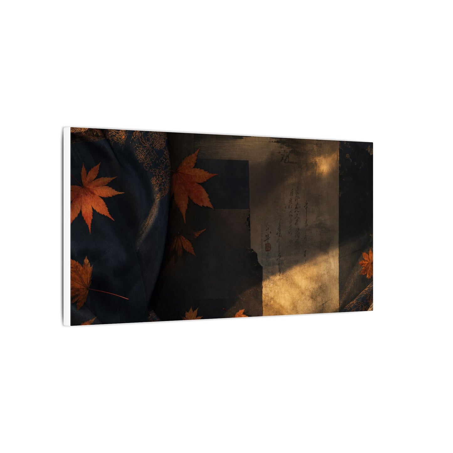 Autumn Silk Drape Shadow Zen Canvas Art | Bold Decor