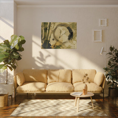 Ink Brushstroke Sumi E Canvas Art | Calm Zen Art