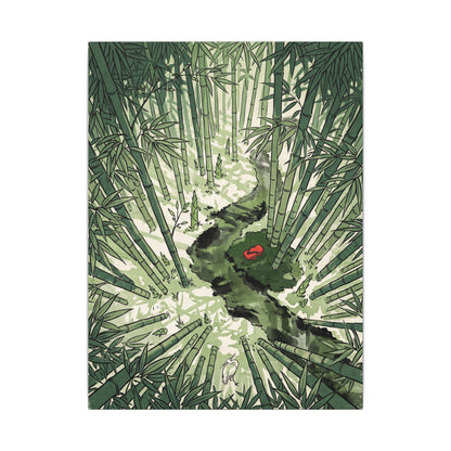 Peaceful Bamboo Grove Canvas Art - Ukiyo E Inspired Zen