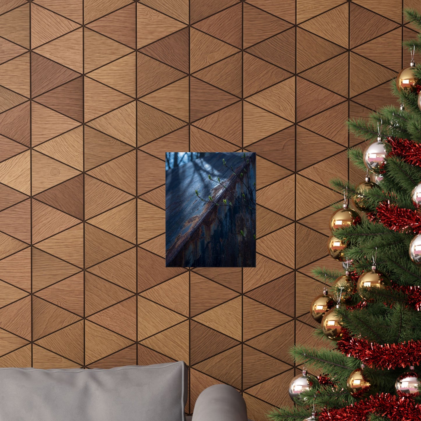Moonlight Rust Patina Wall Art Print - Dark Japandi Fukinsei