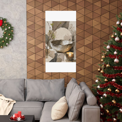 Candlelight Ceramic Bowl Wall Art Print - Japandi Fukinsei