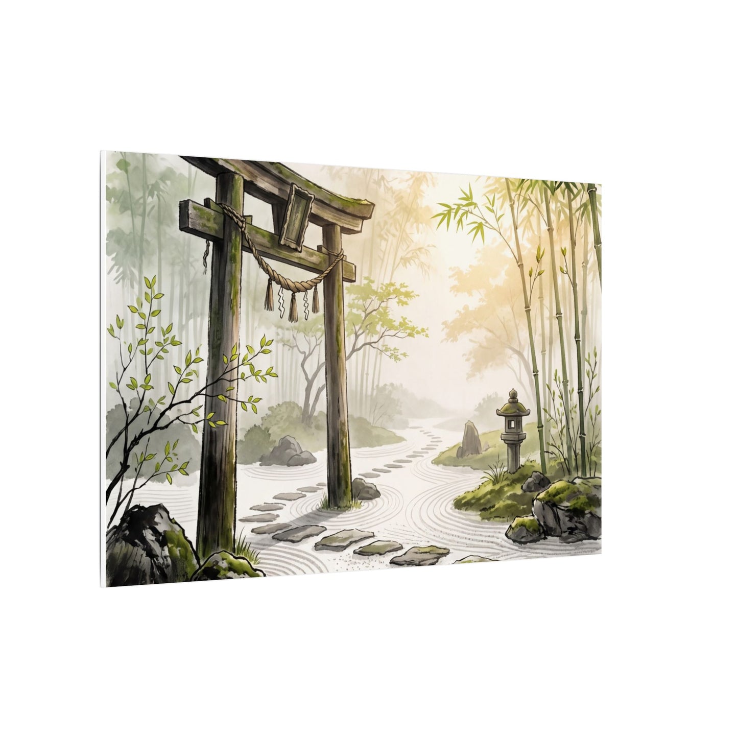 Peaceful Torii Gate Canvas Art - Karesansui Zen