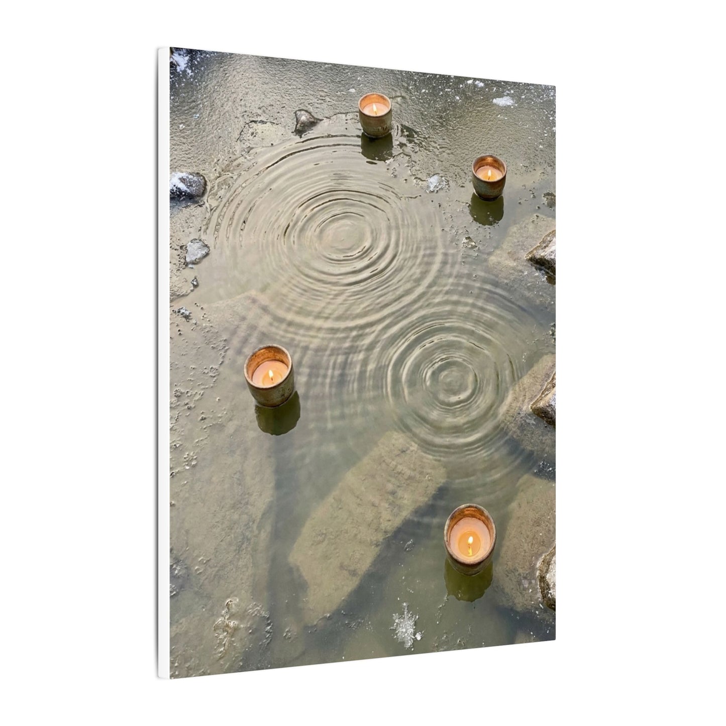 Water Ripple Canvas Art | Winter Japandi Japanese Pattern Art