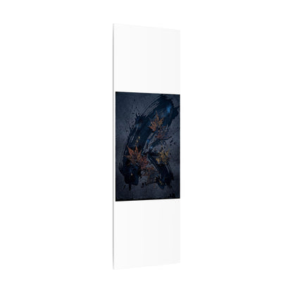 Sophisticated Ink Brushstroke Canvas Art - Dark Texture Dark Japandi