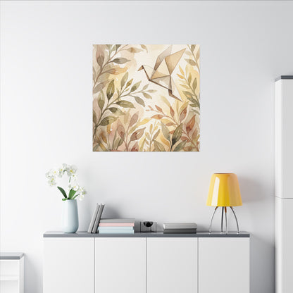 Fukinsei Paper Fold Canvas Art - Japandi Watercolor