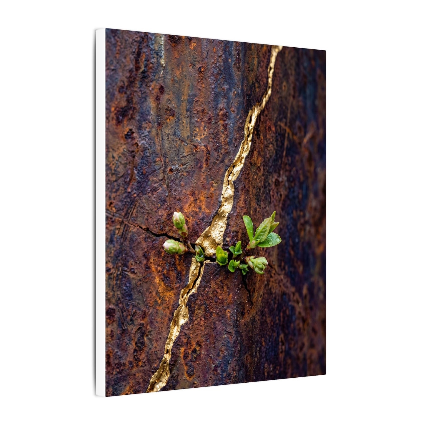 Overcast Rust Patina Canvas Art - Kintsugi Datsuzoku