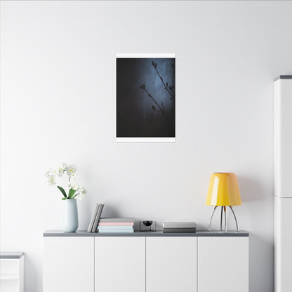 Shadow Play Canvas Art | Spring Dark Japandi Moody Minimal Art