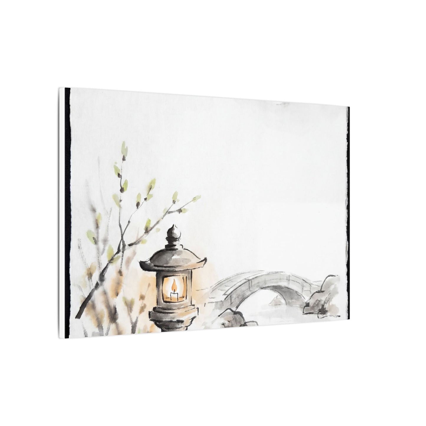 Moonlit Garden Spring Canvas Art | Zen Contemplative Design