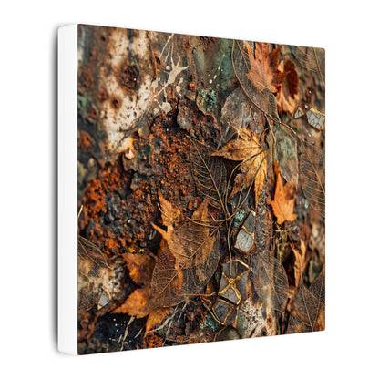 Rust Patina Canvas Art | Autumn Japandi Texture Art