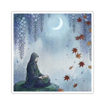 Wisteria Autumn Sticker | Zen Calm Design Art Print