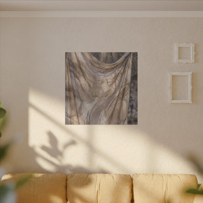 Ma Silk Drape Canvas Art - Japandi Japanese Pattern