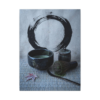 Tea Ceremony Canvas Art | Winter Zen Enso Art