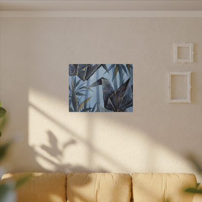 Paper Fold Canvas Art | Summer Kintsugi Crackle Gold Art