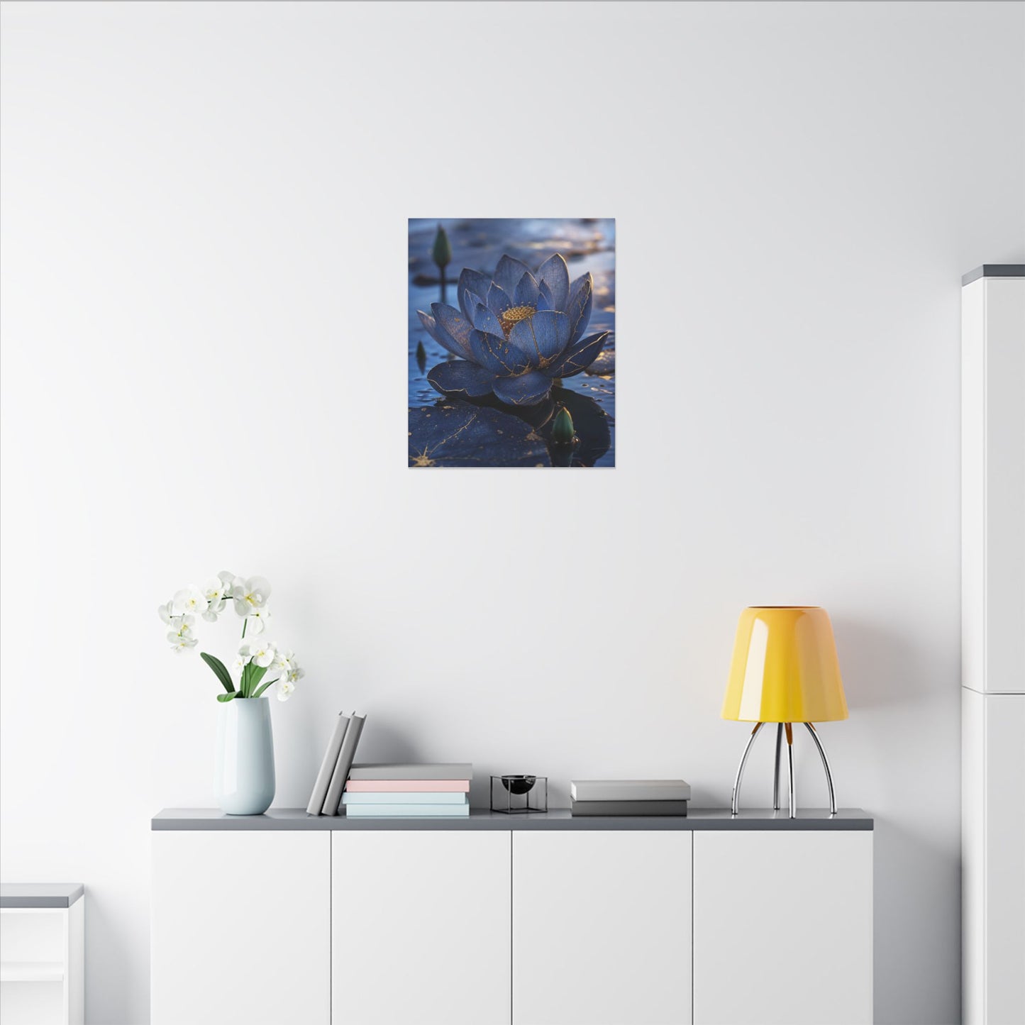 Kintsugi Lotus Flower in Dawn | Broken Beauty Canvas Art
