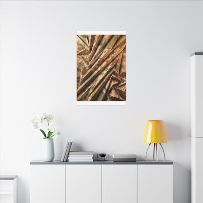 Paper Fold Autumn Canvas Art | Japandi Earthy Design