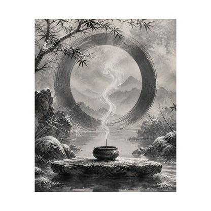Dappled Incense Smoke Wall Art Print - Zen Seijaku