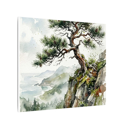 Pine Tree Spring Canvas Art | Japandi Neutral Design