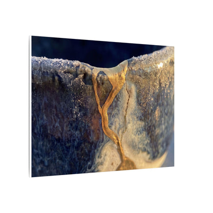 Winter Ceramic Bowl Gold Vein Canvas Art | Healing Decor