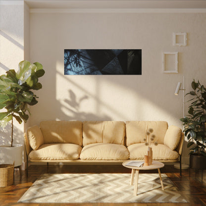 Shadow Play Winter Canvas Art | Dark Japandi Luxurious Design