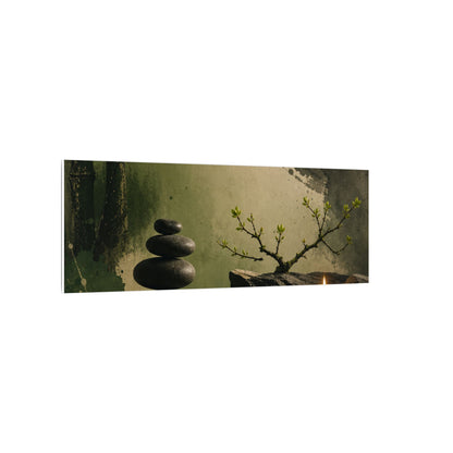 River Stones Spring Canvas Art | Zen Contemplative Design