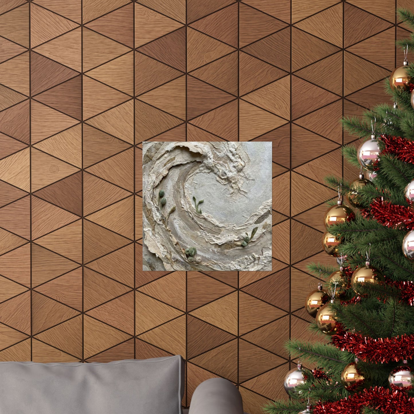 Ocean Wave Spring Wall Art Print | Japandi Earthy Design