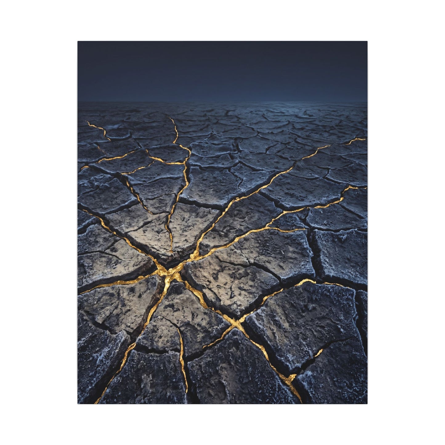 Cracked Earth Broken Beauty Canvas Art | Artful Kintsugi Art
