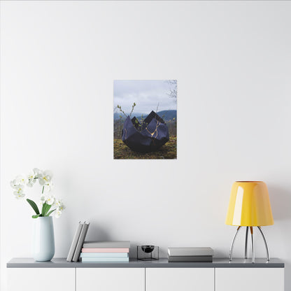 Paper Fold Canvas Art | Spring Kintsugi Gold Repair Art