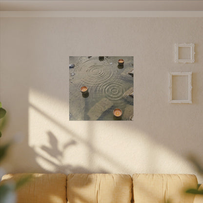 Water Ripple Canvas Art | Winter Japandi Japanese Pattern Art