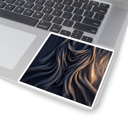 Silk Drape Winter Sticker | Dark Japandi Luxurious Design Art Print
