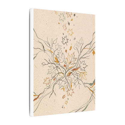 Warm Shadow Play Canvas Art - Minimal Line Japandi