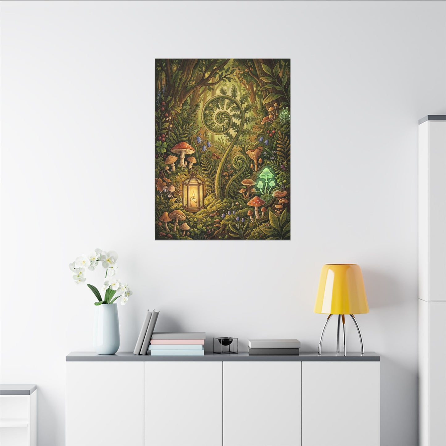Elegant Ceramic Bowl Canvas Art - Minimal Line Japandi