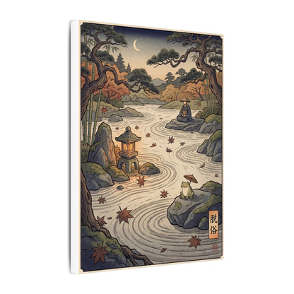 Rock Garden Autumn Canvas Art | Zen Serene Design