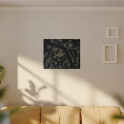 Atmospheric Shadow Play Canvas Art - Moody Minimal Dark Japandi